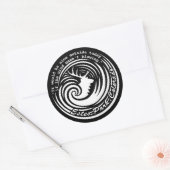 Rond Estes wind black sticker (Enveloppe)