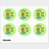 Rond Été Sticker mignon Mermaid Lime vert (Feuille)