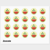 Rond Eté Watermelon Sticker Jaune Enveloppe Phoques (Feuille)