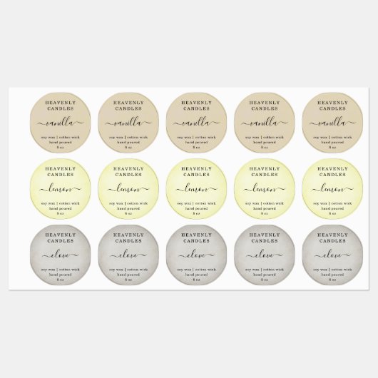 Rond — Étiquettes PLEINEMENT MODIFIÉS (Feuille)
