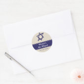 Rond Étoile brossée de David Bar Mitzvah Sticker (Enveloppe)
