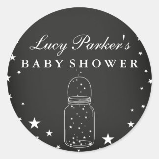 Rond Étoiles de nuit - Sticker Baby shower de tableau n