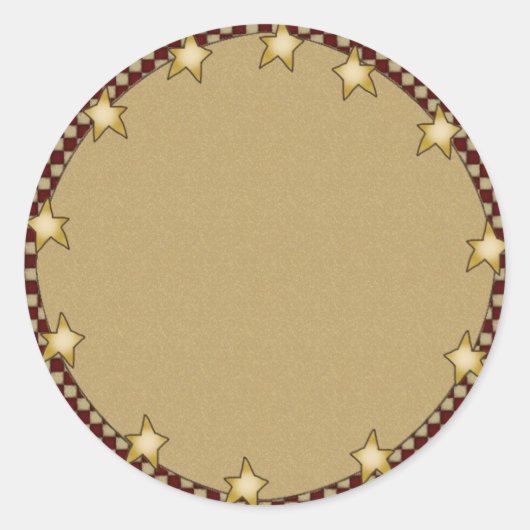 Rond Étoiles et chèques Pays Sticker à thème principal (Devant)
