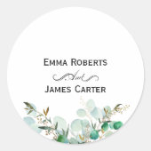 Rond Eucalyptus Greenery Round Sticker (Devant)