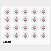 Rond ÉVÉNEMENT STICKER :: cupcake 1 (Feuille)