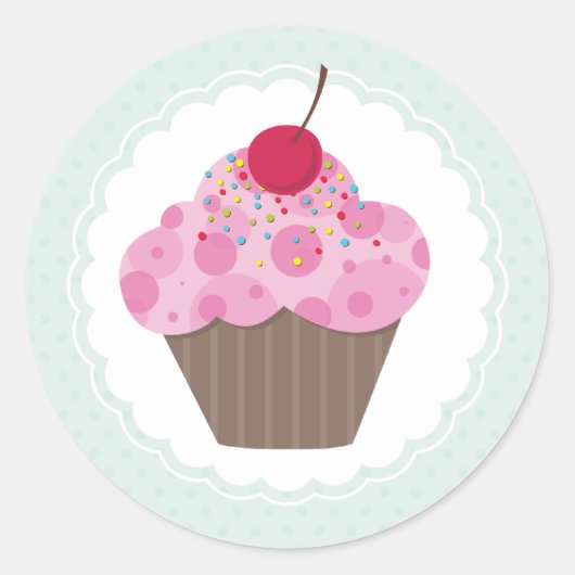 Rond ÉVÉNEMENT STICKER :: cupcake 1 (Devant)