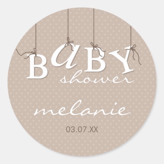 Rond ÉVÉNEMENT STICKER :: lettres bébé 3 (Devant)