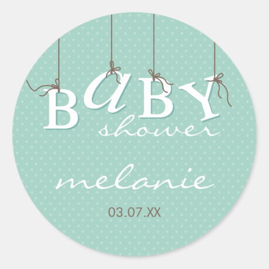 Rond ÉVÉNEMENT STICKER :: lettres bébé 6 (Devant)