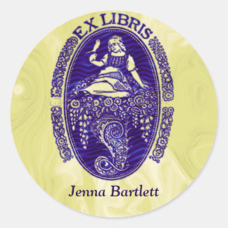 Rond Ex Libris Dutch Blue Sticker