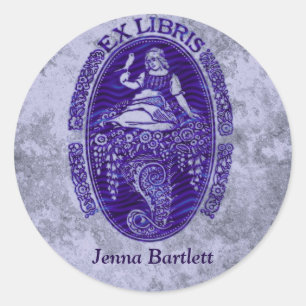 Rond Ex Libris Dutch Blue Sticker