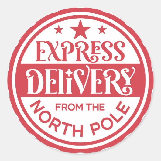 Rond Express Delivery from the North Pole Sticker (Devant)