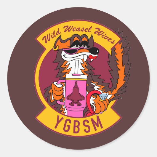 Rond F35 Wild Weasel Wives Sticker (Devant)