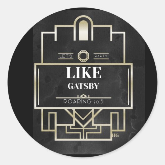Rond Faisons la fête comme Gatsby Sticker (Devant)