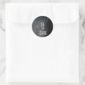 Rond Fait pour voir Sticker (Sac)