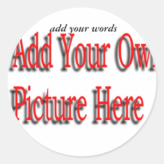 Rond Faites votre propre Sticker (Devant)