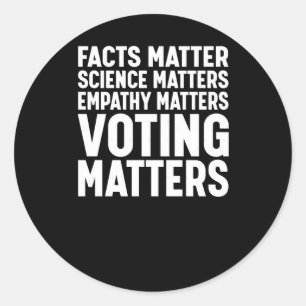 Rond Faits Science S Voter S Libéral Démocrate Sticker