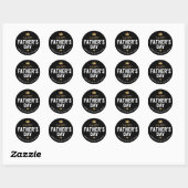 Rond Father's Day King Classic Round Sticker (Feuille)