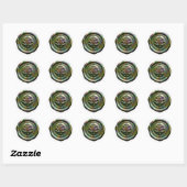 Rond Faux Wax Envelope Seal Style 4 Green 23 Sticker (Feuille)