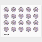 Rond Faux Wax Envelope Seal Style 4 Purple 20 Sticker (Feuille)