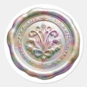 Rond Faux Wax Envelope Seal Style 4 Purple 65 Sticker (Devant)