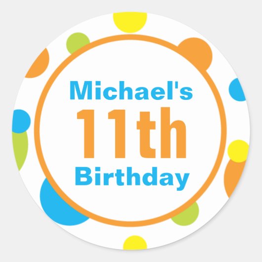 Rond Favor Sticker - Splashing Fun in the Sun (Devant)