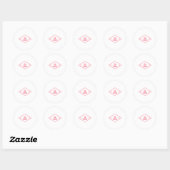 Rond Femme de camping - Sticker rose (Feuille)