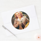 Rond Femme Sticker (Enveloppe)