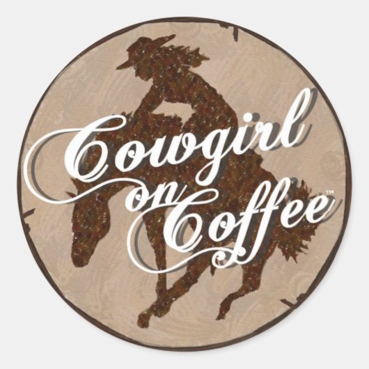 Rond Femme sur le café LOGO STICKER (Devant)