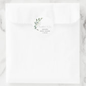 Rond Fête des mariées Merci vert Favoriser Sticker (Sac)