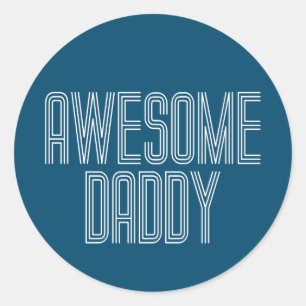 Rond Fête des pères simple et incroyable papa Sticker