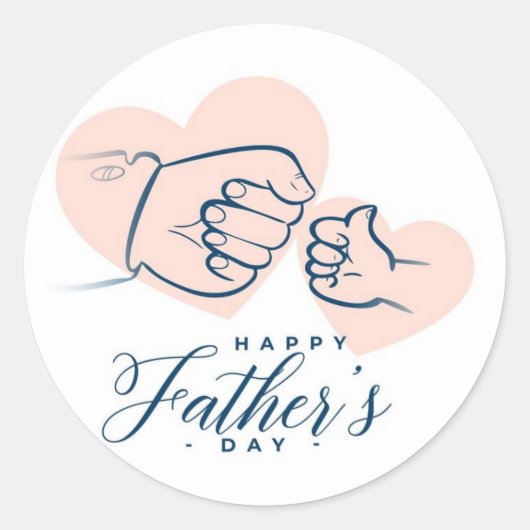 Rond FÊTE DES PÈRES Sticker CADEAU (Devant)