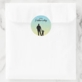 Rond FÊTE DES PÈRES Sticker CADEAU (Sac)
