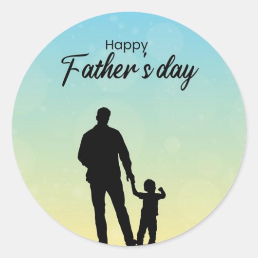 Rond FÊTE DES PÈRES Sticker CADEAU (Devant)