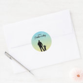 Rond FÊTE DES PÈRES Sticker CADEAU (Enveloppe)