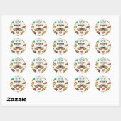 Rond FÊTE DES PÈRES Sticker CADEAU (Feuille)