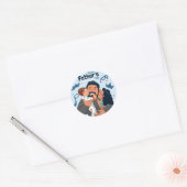 Rond FÊTE DES PÈRES Sticker CADEAU (Enveloppe)