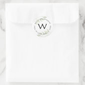 Rond feuillage vert feuille STICKER partie/mariage (Sac)