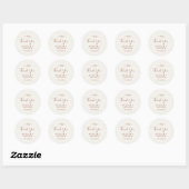 Rond Feuille minimale | Sticker Merci de crème Boho Fav (Feuille)