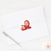 Rond Fidel Castro avec Sticker Portrait Cigar (Enveloppe)