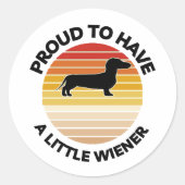 Rond Fier d'avoir un petit Sticker Dachshund Wiener (Devant)