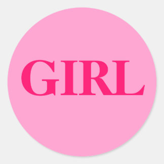 Rond Fille - Bébé Genre Reveillez Party Sticker de jeu