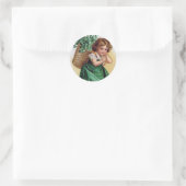 Rond Fille shamrock - Sticker (Sac)