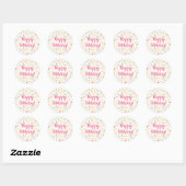 Rond Fille's Birthday Donut Party - Sticker 2 (Feuille)
