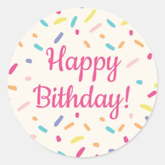 Rond Fille's Birthday Donut Party - Sticker 2 (Devant)