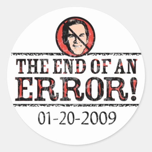 Rond Fin D'Un Sticker D'Erreur (Devant)