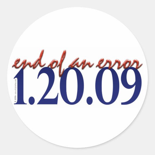 Rond Fin d'une erreur - Sticker (Devant)