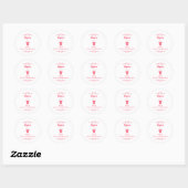 Rond First Holy Communion Chalice Sticker For Girls (Feuille)