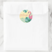 Rond Flamant rose Anniversaire - Sticker Flamingle (Sac)