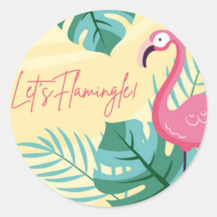 Rond Flamant rose Anniversaire - Sticker Flamingle