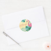 Rond Flamant rose Anniversaire - Sticker Flamingle (Enveloppe)